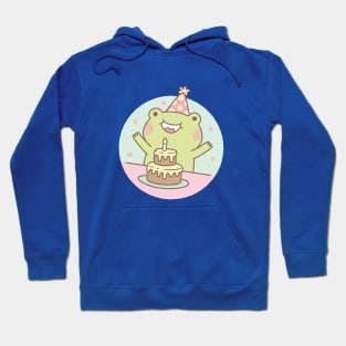 Cute Frog Birthday Party And Cake Hoodie